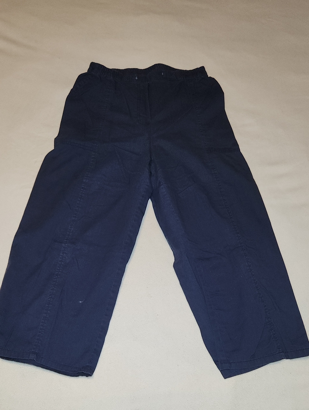 Cathy Daniels Deep Blue Pull-On Cotton Pants
